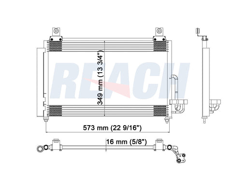 2005 KIA RIO 1.6 L CONDENSER REA31-3263P
