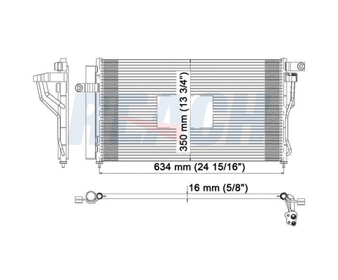 2007 HYUNDAI ACCENT 1.6 L CONDENSER REA31-3590P