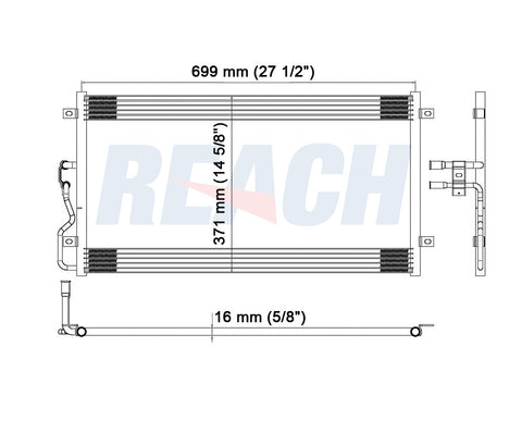 1998 CHRYSLER CIRRUS 2.5 L CONDENSER REA31-4616P