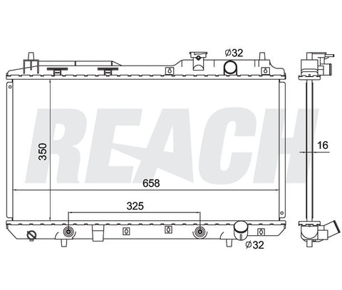 2000 HONDA CR-V 2.0 L RADIATOR REA41-2051A