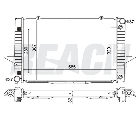 2004 VOLVO V70 2.5 L RADIATOR REA41-2099A