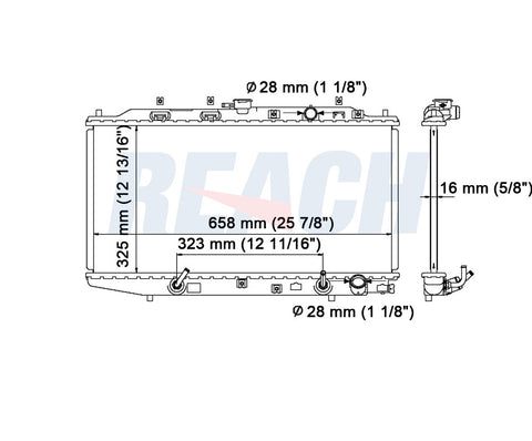 1990 HONDA CRX 1.6 L RADIATOR REA41-886A
