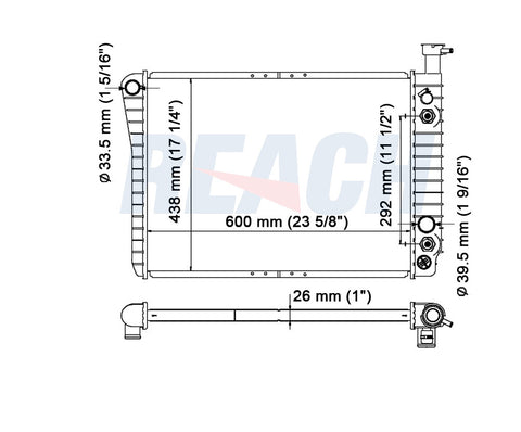 1994 CHEVROLET ASTRO 4.3 L RADIATOR REA41-924A